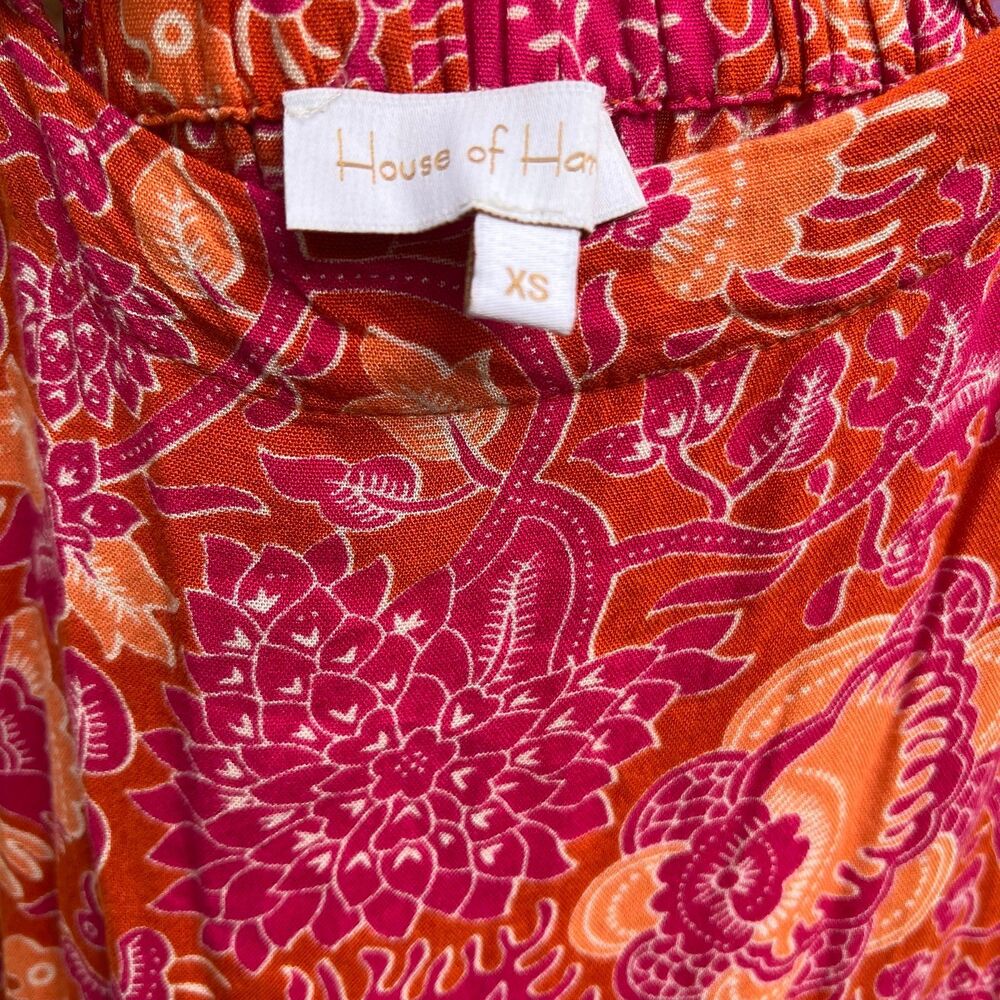Maxi Dress house of Harlow 1960 Sz XS print resortwear boho bohemian - Picture 6 of 9